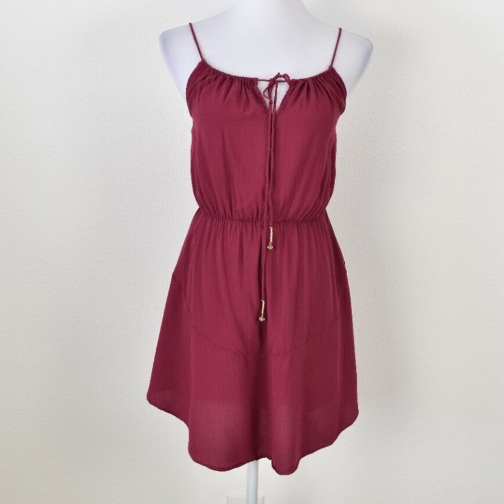 NEW Free People Shake It Up Pomegranate Mini Dress NWT Burgundy Sleeveless